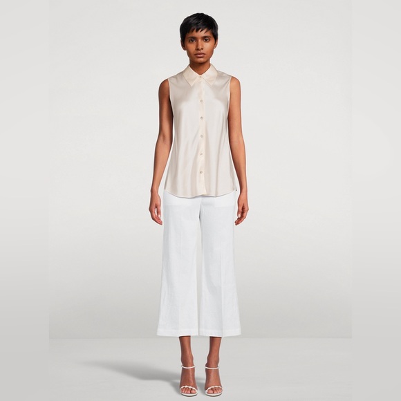 NWT Vince Sleeveless 100% Silk Bias-Cut Blouse Size X-Large - Picture 5 of 13